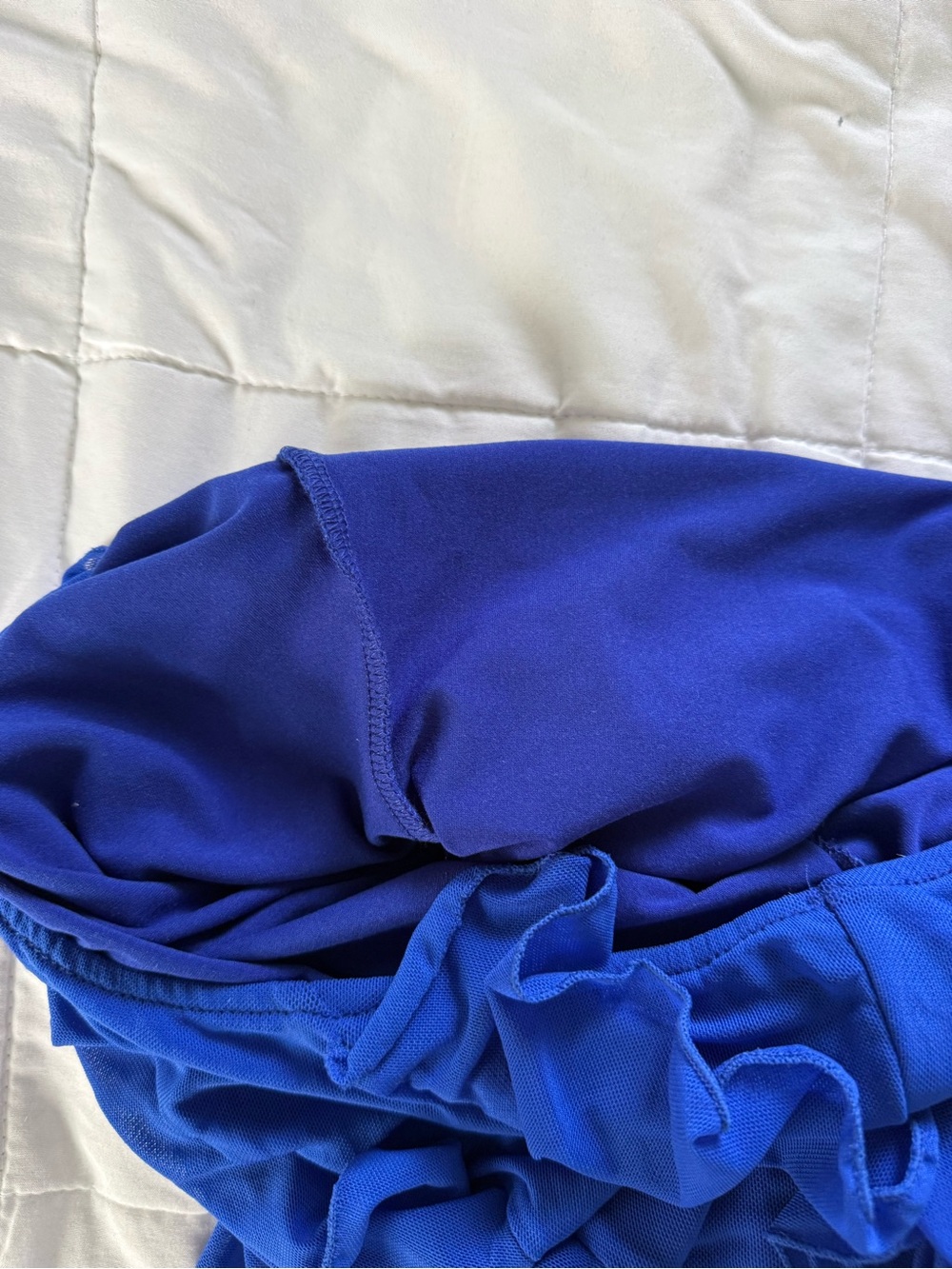 Amazon Royal Blue Ruffle Mini Dress - Picture 4 of 4
